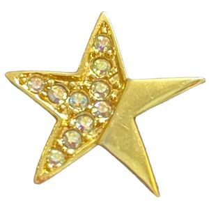 Kirk’s Folly Signed Star Rhinestones & Gold Toned Brooch Pin Vintage Estate